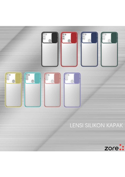 Galaxy A11 Kılıf Zore Lensi Kapak-Siyah