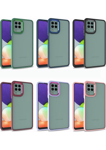Galaxy M22 Kılıf Zore Flora Kapak-Siyah