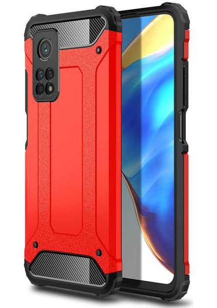 Xiaomi Mi 10T 5g Kılıf Zore Crash Silikon Kapak-Kırmızı