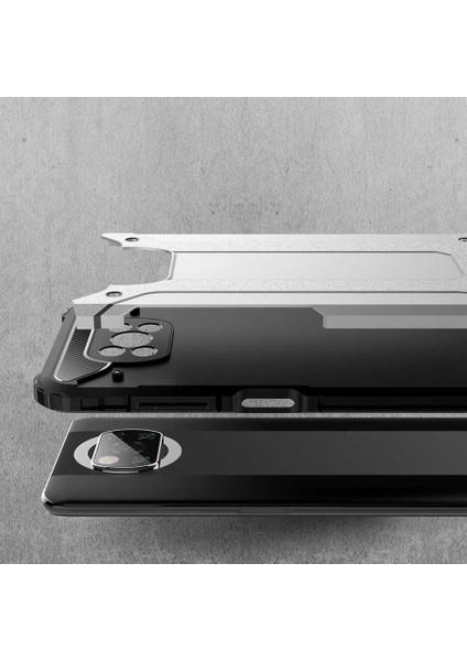 Xiaomi Poco X3 Kılıf Zore Crash Silikon Kapak-Gold