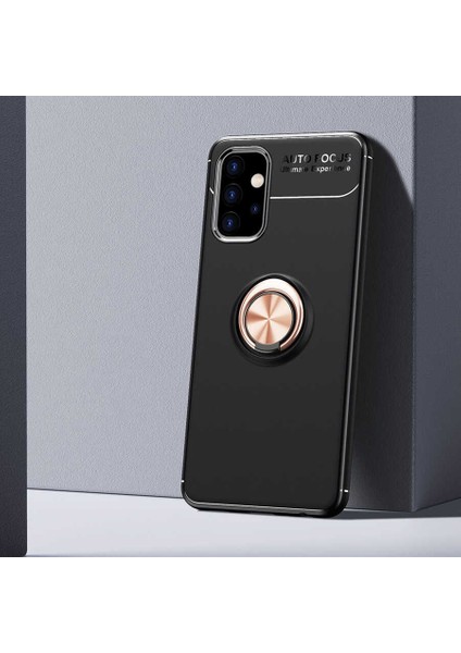 Galaxy A32 5g Kılıf Zore Ravel Silikon Kapak-Siyah-Rose Gold