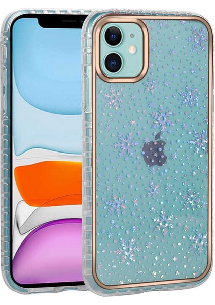 Apple iPhone 11 Kılıf Desenli Parlayan Transparan Zore Avva KAPAK-NO13