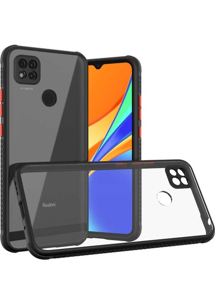 Xiaomi Redmi 9c Kılıf ​​zore Kaff Kapak-Siyah
