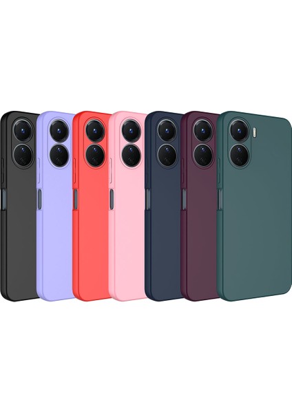 Vivo Y16 Kılıf Zore Mara Laaakan Kapak-Lacivert