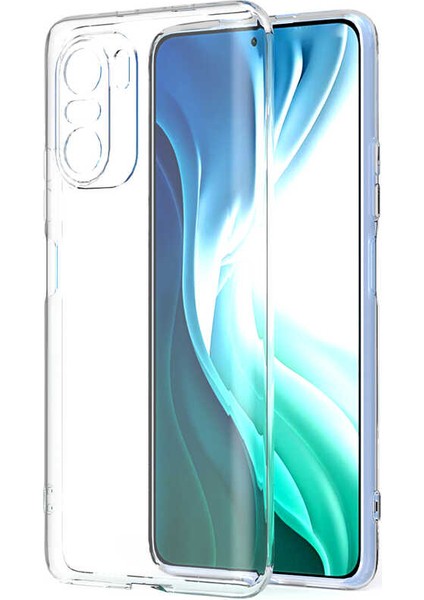 Xiaomi Poco F3 Kılıf Zore Kamera Korumalı Süper Silikon Kapak-Renksiz