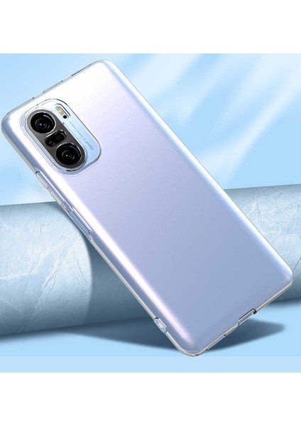 Xiaomi Poco F3 Kılıf Zore Kamera Korumalı Süper Silikon Kapak-Renksiz