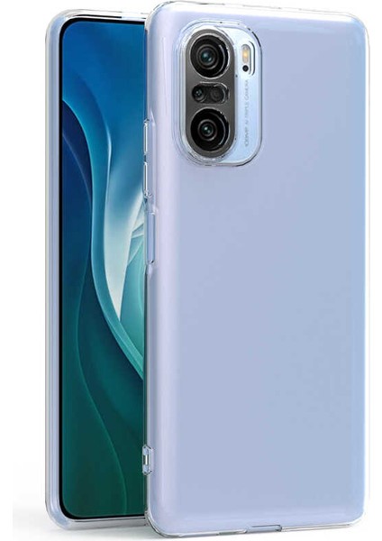 Xiaomi Poco F3 Kılıf Zore Kamera Korumalı Süper Silikon Kapak-Renksiz
