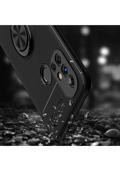 One Plus Nord N10 5g Kılıf Zore Ravel Silikon Kapak-Siyah-Mavi
