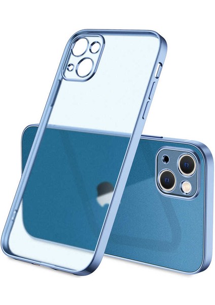 Apple iPhone 13 Kılıf Zore Mat Gbox Kapak-Mavi