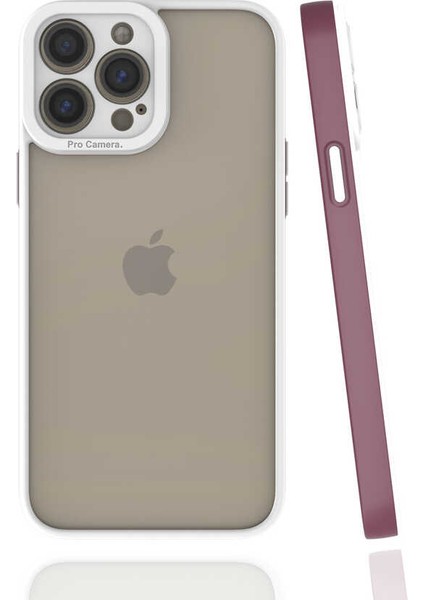 Apple iPhone 13 Pro Max Kılıf Zore Mima Kapak-Mürdüm