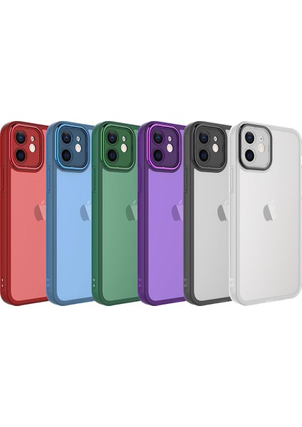 Apple iPhone 11 Uyumlu Kamera Korumalı Transparan Zore Post Kapak-Mavi