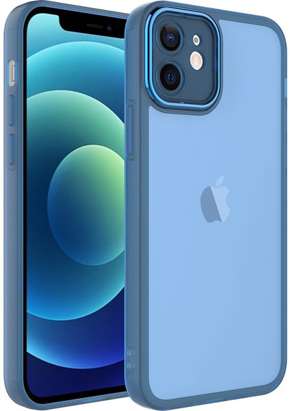 Apple iPhone 11 Uyumlu Kamera Korumalı Transparan Zore Post Kapak-Mavi