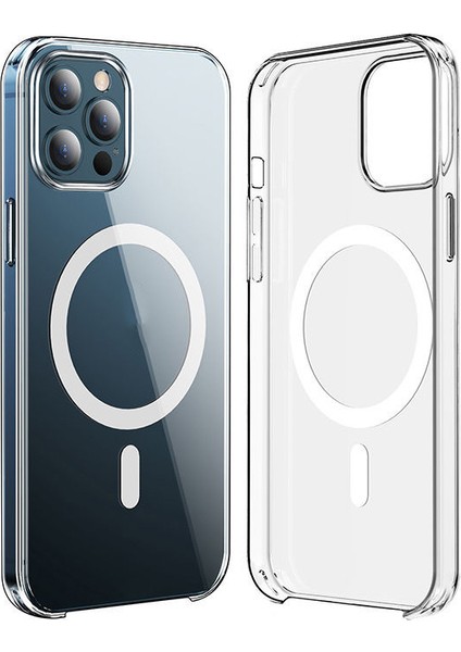 Apple iPhone 15 Pro Kılıf Zore Wireless Şarj Özellikli Şeffaf Orjin Kapak-Renksiz