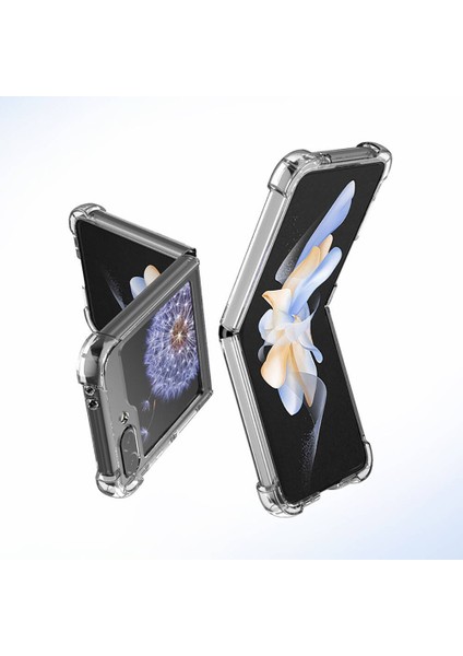 Galaxy Z Flip 6 Kılıf Zore Nitro Anti Shock Silikon-Şeffaf