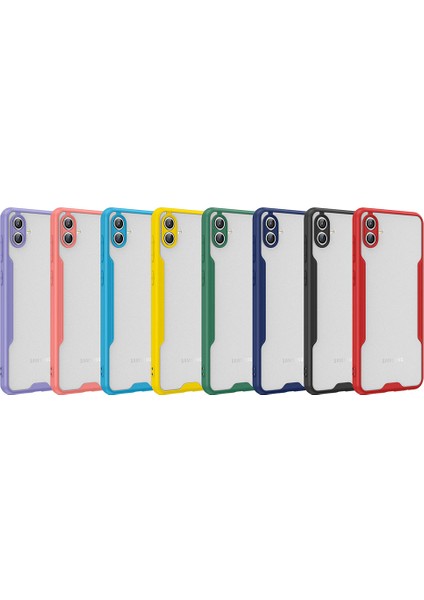 Galaxy A04 Kılıf Zore Parfe Kapak-Koyu Yeşil