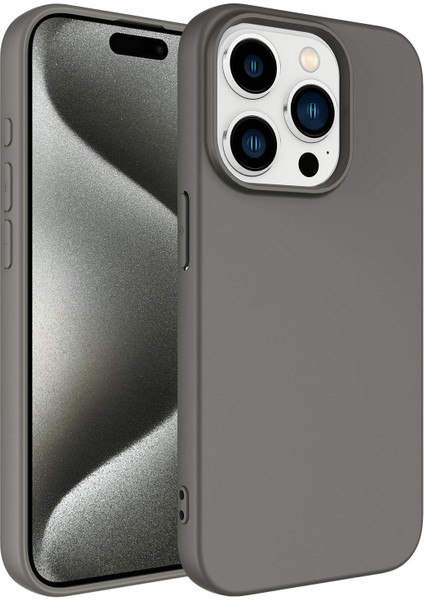 Apple iPhone 15 Pro Kılıf Zore Lsr Laaakan Kapak-Titanyum