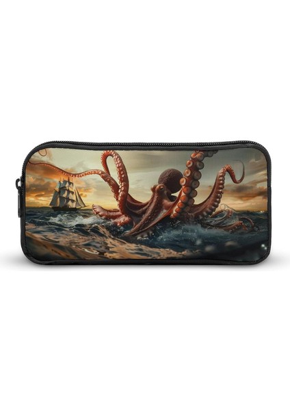 Kalem Kutusu Büyük Kapasiteli Kalem Çantası Kırtasiye Organizatör Ev Ofis Için Makyaj Çantası-Style 47 (Yurt Dışından)