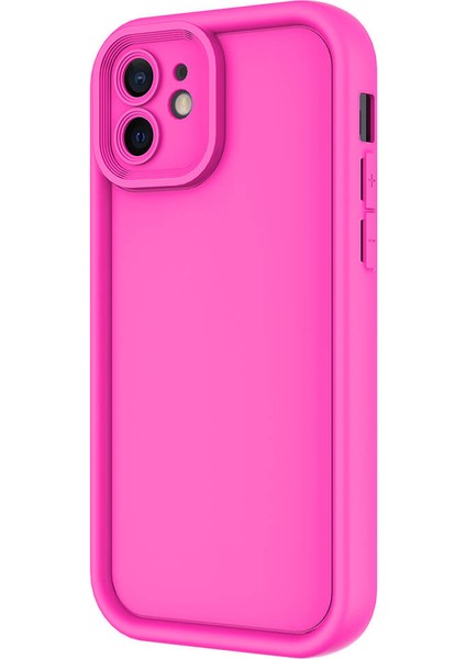 Apple iPhone 11 Kılıf Kamera Korumalı Zore Ananas Kapak-Pembe Koyu