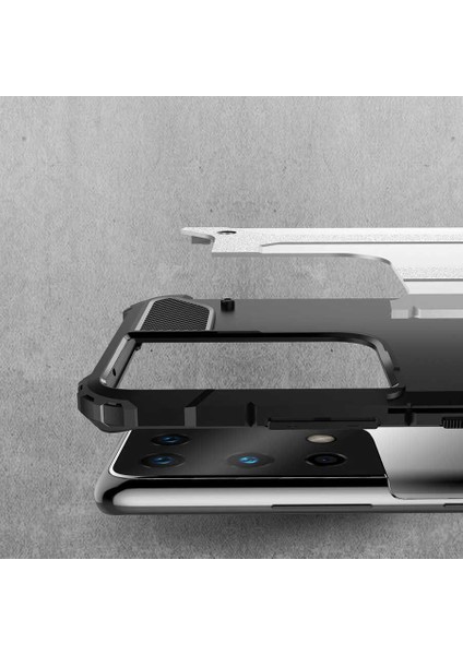Galaxy S21 Ultra Kılıf Zore Crash Silikon Kapak-Gri