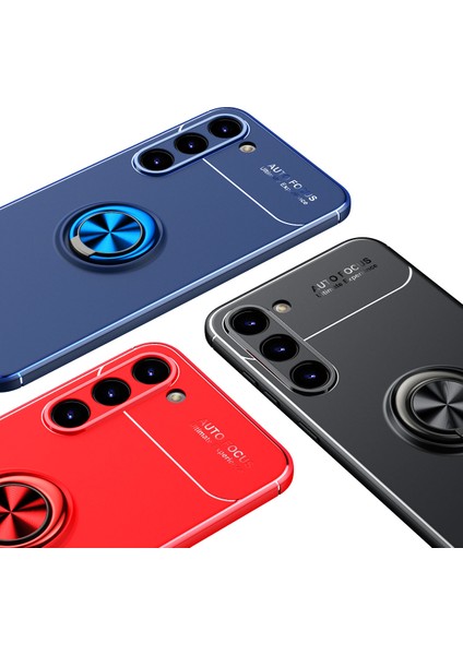 Galaxy S23 Plus Kılıf Zore Ravel Silikon Kapak-Siyah-Mavi
