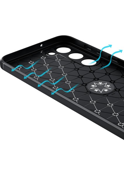 Galaxy S23 Plus Kılıf Zore Ravel Silikon Kapak-Siyah-Mavi