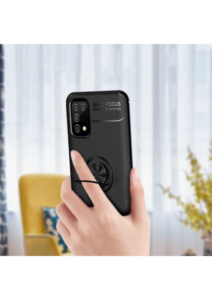 Galaxy A02S Kılıf Zore Ravel Silikon Kapak-Siyah-Kırmızı
