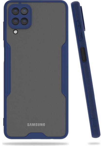 Galaxy M12 Kılıf Zore Parfe Kapak-Lacivert