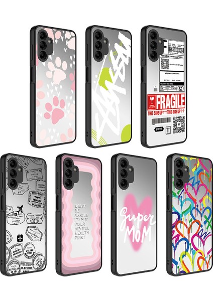 Galaxy A04S Kılıf Aynalı Desenli Kamera Korumalı Parlak Zore Mirror Kapak-Süper Anne