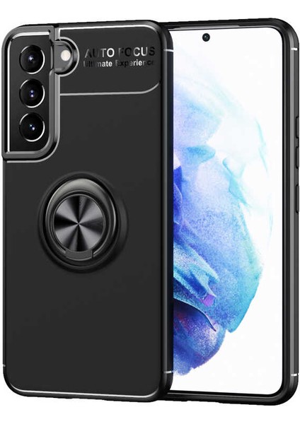 Galaxy S22 Plus Kılıf Zore Ravel Silikon Kapak-Siyah