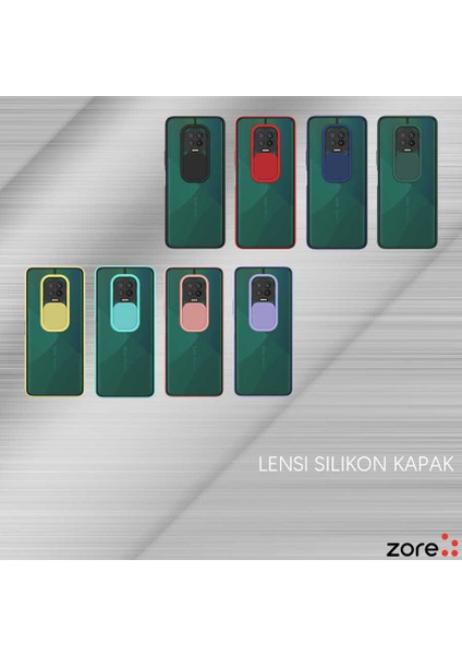 Infinix Note 7 Kılıf Zore Lensi Kapak-Koyu Yeşil