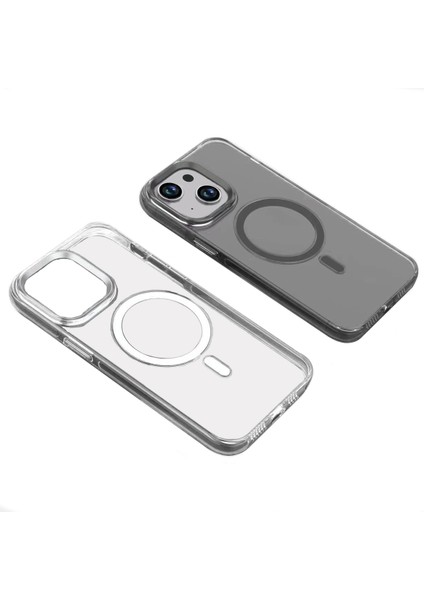 Apple iPhone 15 Uyumlu Zore Wireless Şarj Özellikli Şeffaf Efsane Kapak-Renksiz