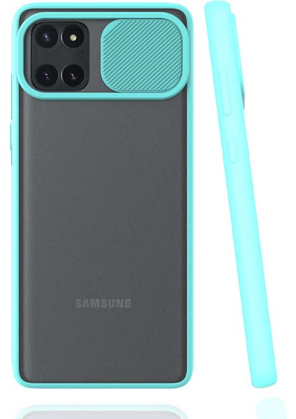 Galaxy A81 (Note 10 Lite) Kılıf Zore Lensi Kapak-Turkuaz