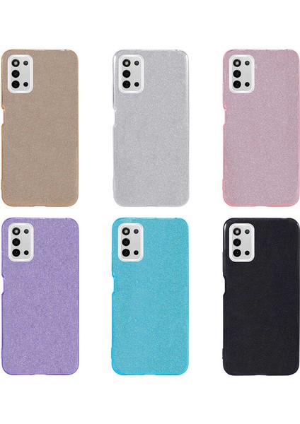 Galaxy A03S Kılıf Zore Shining Silikon-Gümüş
