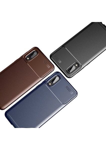 Galaxy A02 Kılıf Zore Negro Silikon Kapak-Kahverengi
