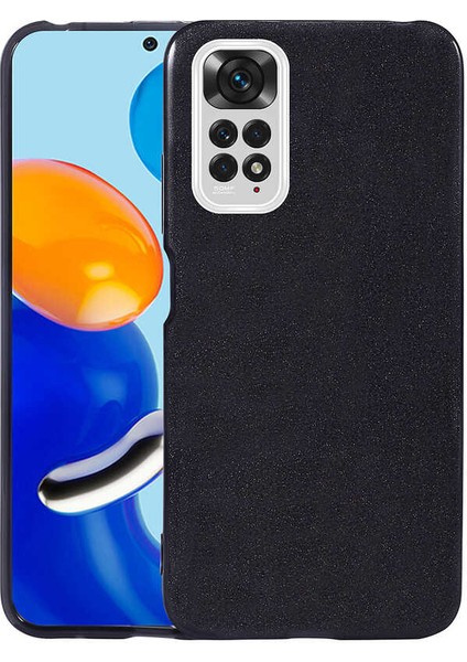 Xiaomi Redmi Note 11 Global Kılıf Zore Shining Silikon-Siyah