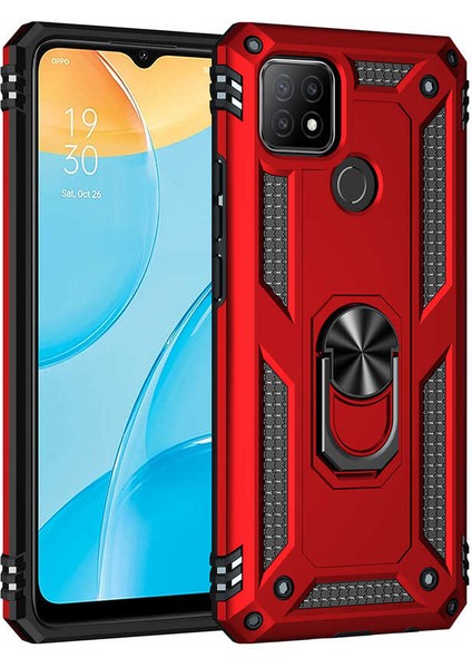 Oppo A15 Kılıf Zore Vega Kapak-Kırmızı