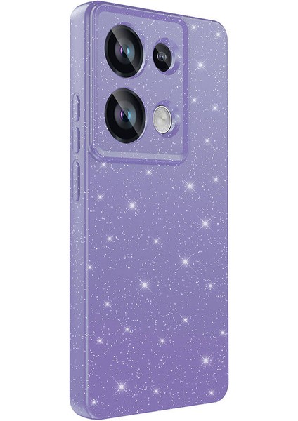 Xiaomi Redmi Note 13 Pro 4g Kılıf Kamera Korumalı Simli Lüks Zore Koton Kapak-Gri