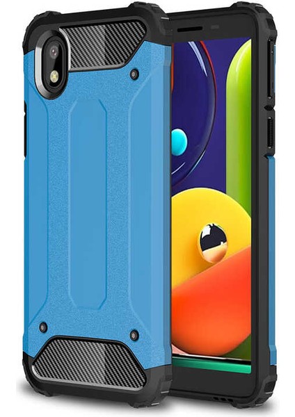 Galaxy A01 Core Kılıf Zore Crash Silikon Kapak-Mavi