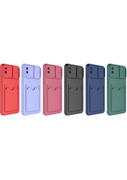 Galaxy A02 Kılıf ​zore Kartix Kapak-Koyu Yeşil