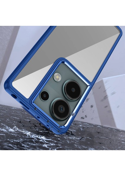 Xiaomi Redmi Note 13 Pro 4g Kılıf Zore Flora Kapak-Mavi