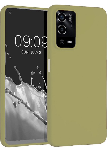 Oppo A55 4g Kılıf Zore Premier Silikon Kapak-Gold