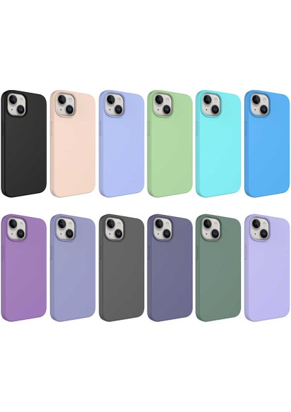 Apple iPhone 14 Plus Kılıf Sıvı Teknolojili Silinebilir Sert Zore Kivi Kapak-Pembe Açık