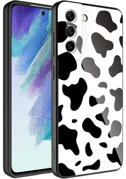 Galaxy S21 Fe Kılıf Kamera Korumalı Desenli Sert Silikon Zore Epoksi Kapak-No7