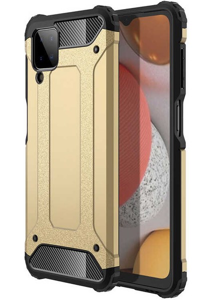 Galaxy M12 Kılıf Zore Crash Silikon Kapak-Gold