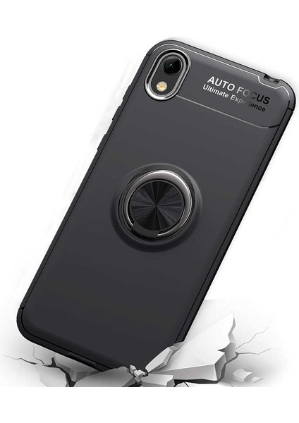 Huawei Y5 2019 Kılıf Zore Ravel Silikon Kapak-Siyah-Mavi