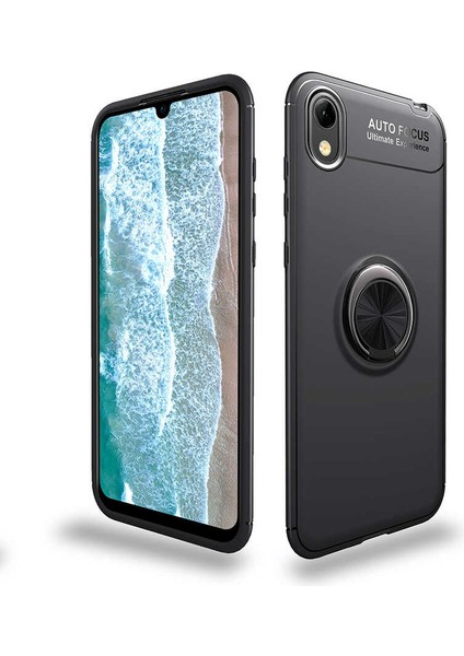 Huawei Y5 2019 Kılıf Zore Ravel Silikon Kapak-Siyah-Mavi