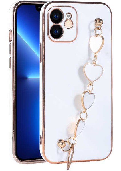 Apple iPhone 11 Kılıf Zore Kalbim Kapak-Beyaz