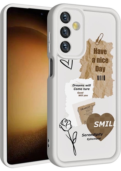 Galaxy A15 Kılıf Kamera Korumalı Baskılı Arka Yüzey Zore Klas Kapak-Koyu Kahve modelleri