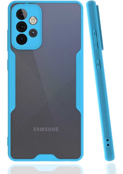 Galaxy A52 Kılıf Zore Parfe Kapak-Mavi
