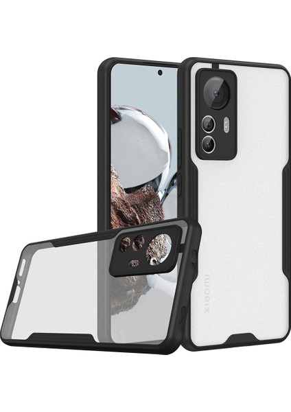 Xiaomi Mi 12T Kılıf Zore Parfe Kapak-Siyah